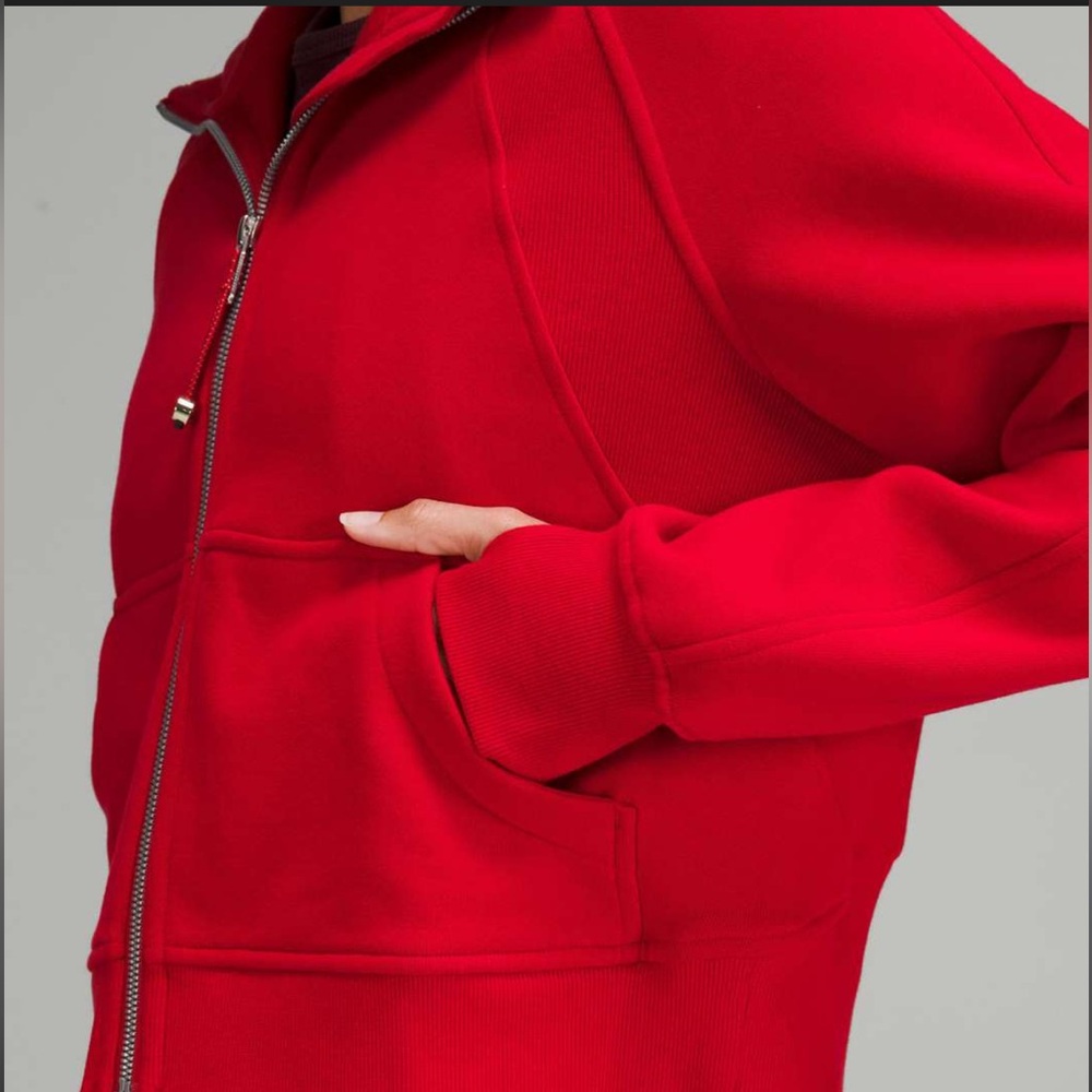 Lululemon Scuba Oversized Full-Zip Dark Red - Picture 2 of 6